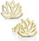 MATERIA Damen Ohrstecker Lotusblume gold - 925 Silber Modeschmuck vergoldet SO-208-Gold