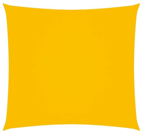 vidaXL Voile de Parasol Voile d'Ombrage Ecran Solaire de Jardin Store de Patio Terrasse Balcon Extérieur Tissu Oxford Carré 6x6 m Jaune