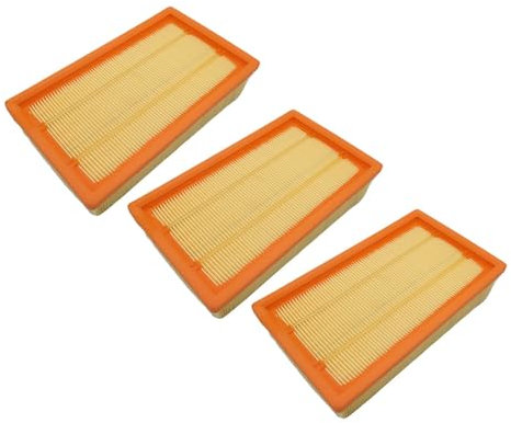 Trade-Shop Lot de 3 filtres à lamelles plissés plats pour Kärcher NT 25/1 Ap NT 30/1 Tact L NT 30/1 Tact Te H, NT 30/1 Tact Te L NT 35/1 Ap NT 35/1 AP TE