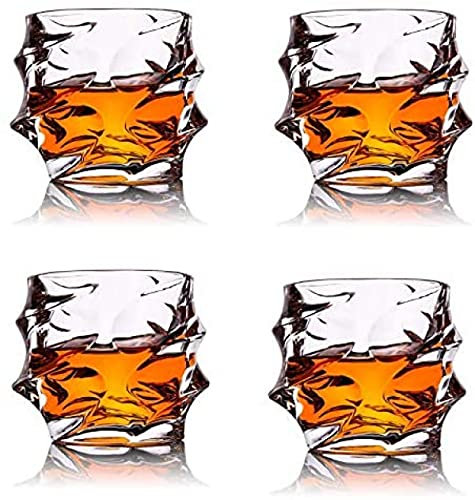 CLQ Whiskey Glasses Set Ultra Clarity Whiskey Tumblers Lead-free Whiskey Glass With, Cocktails, Vodka-6PCS