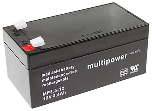 Blei-Akku Multipower MP3.4-12, 12 Volt, 3,4 Ah
