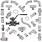 Press Fitting aus Edelstahl M-Kontur Bogen Winkel Muffe T-Stück Wunschgröße einfach auswählen >>> Reduzierstück i/a 22 mm x 15 mm