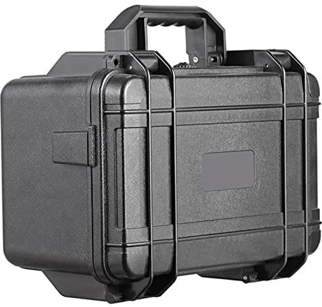 ChengBeautiful Werkzeugkasten wasserdichte Hartträger-Werkzeugkasten Tasche Kamera Fotografie Sicherheit Schutz Instrument Werkzeugkasten mit Schwamm (Farbe : Black, Size : 33x23x17Cm)