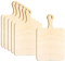 6 Stück Holz Schneidebretter, Rechteckiges Servierbrettchen mit Griff, Wood Paddle Cutting Board with Handle, Akazienholz Cheese Charcuterie Boards für Jausen Käsebrett Hackbretter