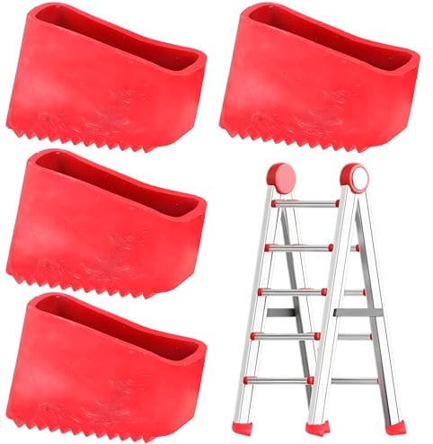 4 Stück Leiter rutschfeste Füße Matte, Gummi Leiterfüße, Rutschfeste Leiterfüße, Rutschfeste Gummi Füße Rutschfeste Gummi Für Leiterfüße Universal Leiter Fußa Bdeckungen Für Heimarbeiter