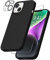 YATWIN Case Compatible for iPhone 14 with 1 Pack Screen Protector + 1 Pack Camera Lens Protector, Liquid Silicone Slim Soft Rubber Shockproof Phone Case Compatible for iPhone 14 (6.1Inch) - Black