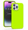 K TOMOTO Custodia per iPhone 14 Pro Max da donna, verde fluorescente, in silicone morbido al tatto, protezione dalle cadute, anti-impronte e antigraffio, Verde Fluorescente
