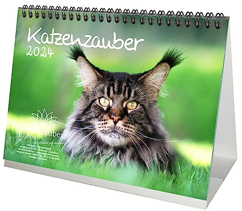 Katzenzauber DIN A5 Tischkalender für 2024 Katzen und Katzenbabys - Seelenzauber