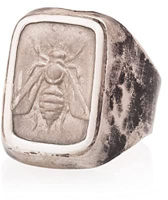 Münzring, Antiker römischer Münzring, Signet-Münz-Herrenring. Antiker griechischer Silberring für Herren. Münzring aus 925er Sterlingsilber.