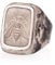 Münzring, Antiker römischer Münzring, Signet-Münz-Herrenring. Antiker griechischer Silberring für Herren. Münzring aus 925er Sterlingsilber.