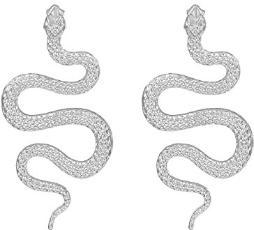 fdsmall Schlange Knorpel Ohrring, Gold Schlange Ohrringe Minimalistische Ohrringe Schlange Schmuck Halloween Frauen und Mädchen (silbrig)