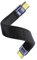 QIANRENON 240W USB4.0 C PD Charge rapide Câble Court 40Gbps USB C mâle à Type C mâle plat données court Câble 8K@60Hz audio/vidéo 48V/5A Charge, pour Smartphone Power Bank Laptop Tablette, 13cm/5.1in