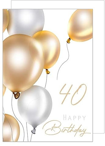 Edition Seidel Premium XXL Maxi Glückwunschkarte zum 40. Geburtstag mit Umschlag Format DIN A4. Geburtstagskarte Grußkarte Karte Billet Happy Birthday Mann Frau Sprüche (A4-GZ350-40)