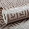 Modern Geometric Greek Key Wallpaper Black Grey Luxury Satin Effect PVC Waterproof Wall Decoration for Bedroom Living Room (0.53m*10m,Gray)