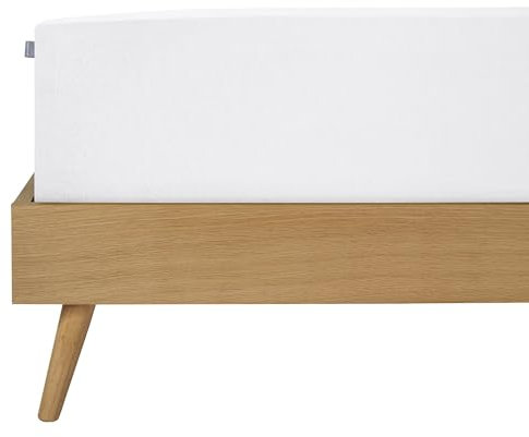 Schiesser Feinbiber Spannbettlaken Finni | 100% Baumwolle aus nachhaltiger Produktion | für Matratzen 90x200cm - 100x200cm | Matratzenhöhe bis 18cm| Weiß
