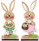 DAHI Holz Osterndeko Aufsteller Osterhase Deko aus Holz Osterdeko Holz Hase Deko Aufsteller für Ostern,Osterdekoration (Rabbit)