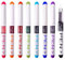 8 Color Fountain Pen Set, Fountain Pen Disposable Fountain Pens Perfect Calligraphy Lettering Set, EF Nib Multicolor Ink Fine Point Pen Set for Beginners Sketching Office Birthday Gift