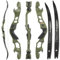 ILF Recurve Bogen für Erwachsene Jugend Jagd 30-60Lbs 62 Takedown Recurvebogen Rechtshänder Recurvebogen Gordon Bogen Gliedmaßen CNC-Bearbeitung (Olivgrün, 35LBS)