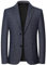 Sakko Blazer vintage à carreaux coupe ajustée élégante pour homme à rayures pour le printemps et l'automne Veste de costume pour les loisirs pour mariage et affaires, Bleu-14., XXXL