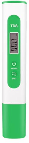 Jinpojun Wassertester, TDS Messgerät, Wasserqualität-Tester für Trinkwasser, Schwimmbad, Aquarium, Pools und Labor, Messbereich 0-9990 PPM(Grün)