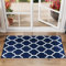 AMEHA Rugs Living Room - Navy Blue Area Rugs for Bedroom Small Bedside mat 60x110 cm Anti Slip - Modern Carpet Non Shedding Trellis Style Durable Soft Low Pile Rug for Kids Room Easy Clean (Ava Navy)