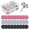 61PCS Sanding Paper Discs with Metal Nail Drill Bit 25mm Pedicure Disc Replacement Sanding Discs Bits Foot Sandpaper Discs #80#150#240 Grits for Electric Remover Dead Skin Callus Manicure Pedicure