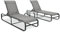 Outdoor-Sonnenliegen-Set mit Tisch und Aluminium-Lounge-Sessel-Bett