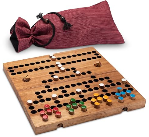 LOGOPLAY Blockade für 2 bis 4 Spieler mit Stoffbeutel - Spielfeld 26 x 27 cm zusammenklappbar