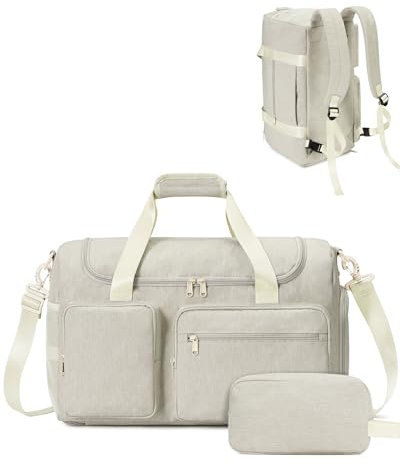 Sportsnew Reisetaschen für Damen und Herren 27L Handgepäck mit Wetbag und Kulturbeutel Wochenend-Übernachtungstasche mit Schuhfach Sporttasche Geeignet für Reisen Sport Fitness Schwimmen und Camping