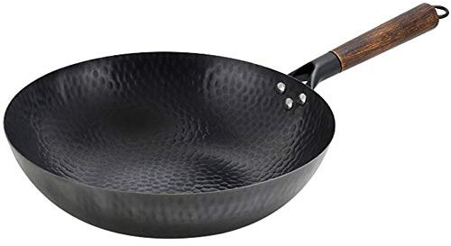,Saucepan Traditional Iron Wok Handmade Large Wok Wok Gas Cooker Pan Kitchen Cooker Wok