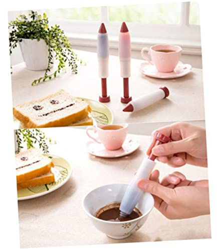 Zerodeko Silicone Decorating Pen Food Writing Pen 3 Pcs for Cake Decorating Chocolate Squeezing Tool for Fondant Cakes Baking DIY