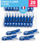 culiclean Pinzas de la Ropa sin impresión estables de Colores 20x Pinzas de la Ropa Azul clásico, Pinzas robustas Soft Grip Clip Pinzas de la Ropa Resistentes a los Rayos UV para Colgar la Ropa