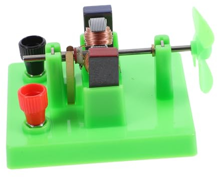 Dc Modell Gleichstrom Offenmotor 4,5 V, Lichtgrün, aus Kunststoff | Kleiner Elektromotor, für Schüler im Physikunterricht, Leicht Anzuschließen