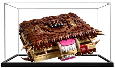 Acryl-Vitrine für Lego 76449 Book of Monsters Modell, 3 mm staubdichte Displaybox, Vitrine kompatibel mit Lego 76449 (Modell nicht im Lieferumfang enthalten), Spiegel 3 mm