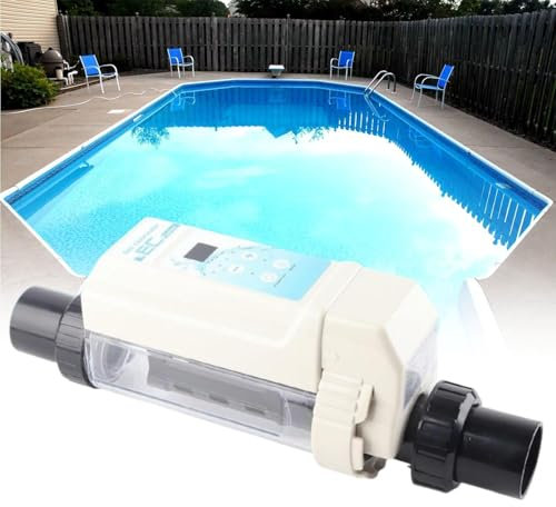 Clorador salino automático para piscina y spa, sistema electrolítico de agua salada con función de autolimpieza, apto para piscinas de hasta 60 m³