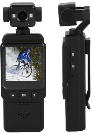 Jectse 1080p Handheld Action Camera, WiFi Sports Camera with 6 Axis Gyroscope IP65, Wide Angle Lens Adjustable White Balance, for Cycling Travel Outdoor Activities