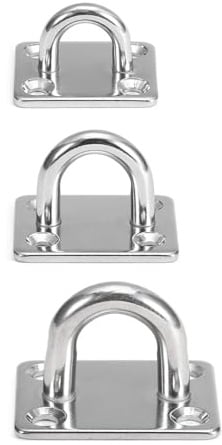 Fafeims 4 Stück Wandhalterungs-Hakenschlaufen, Robuste Hängemattenhaken für Hängestühle, 304 Edelstahl-Pad-Augenplatten für Schwingstühle (M6)