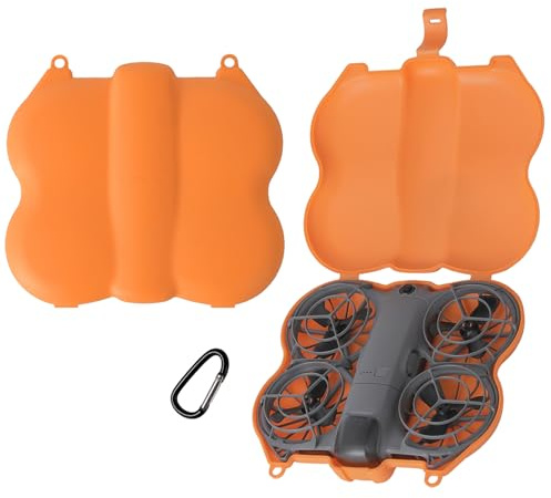ZJRXM Neo 2 Tasche, Tragbar Hartschalen Schutz Case für DJI Neo 2 Drohne, Entzückend Schmetterlinge Design, Tragbare Leicht und Kompakt (Orange)