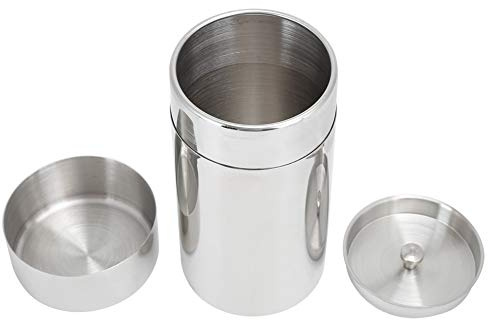 Dioche Stainless Steel Tea Storage Jar Sealed Container for Coffee Beans Tea Leaves Milk Powder 304 Food Grade Mirror Polished Rustproof Airtight Kitchen Home Storage Sizes 400ml (Large Size 550ML)