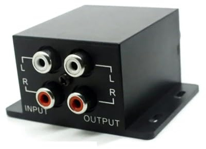 Vibsky 12V Car Subwoofer Bass Control Box, Dual Input Output Selector with Gain Freq Adjustment for Auto