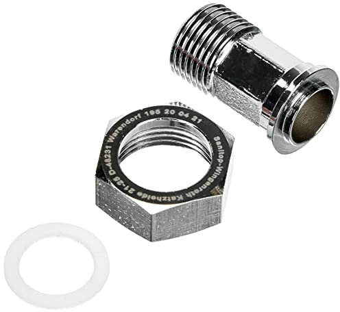Sanitop-Wingenroth 14082 9 Verschraubung für Wasserzähler, verchromt, 3/2 x 1/2 Zoll