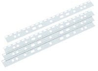 Renz Abheftstreifen in US-Teilung Plastikbindung für DIN A4, 3 x 8 mm, Stärke 0.3 mm transparent klar