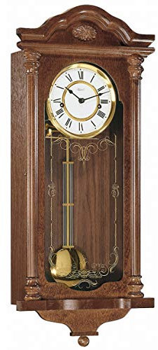 Hermle Uhrenmanufaktur Wanduhr, Holz, Nussbaum, 67cm x 29cm x 14,5cm