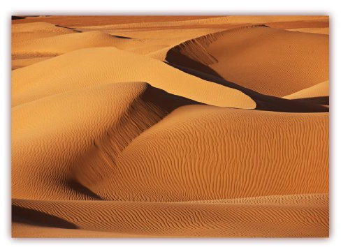 LYSCO XXL Poster 100 x 70cm (F-226) Sahara Wüste mit imposanten Dünen und Unmengen windgezeichnetem Sand (Lieferung gerollt!)