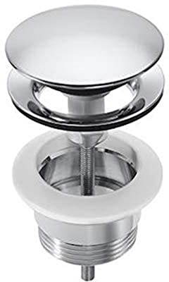 Roca Recambios originales - Desagüe para lavabo o bidé con tapón fijo abierto cromado - Serie Aqua . Recambios originales de grifería. Ref. A52543710B