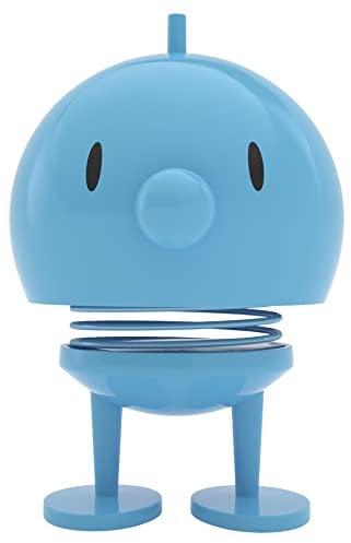 Hoptimist Bumble Wackelfigur & Glücksbringer, Skandinavische Deko Figuren für Wohnzimmer, Schreibtisch, Büro, Bürodeko & Lustige Kleine Geschenke, 7,5 x 8,5 x 10,7 cm, Medium, Türkis