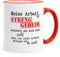 MoonWorks Kaffee-Tasse Meine Arbeit ist streng geheim... Tasse mit Farbrand rot Unisize