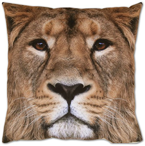 Bestlivings Dekokissen mit abnehmbaren Bezug in 40x40 cm (Löwe)
