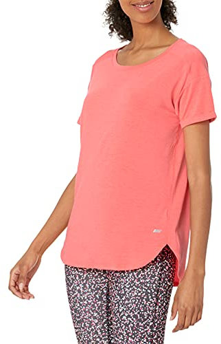 Amazon Essentials T-shirt Studio léger à col rond, coupe décontractée (grandes tailles disponibles) Femme, Rose Vif, XL