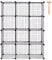 COSTWAY 6/8/12 Metal Wire Cube Storage Shelf Rack DIY Grid Wire Mesh Display Bookcase Closet Cabinet Organiser Shelves (Black, 110 x 37 x 145cm)